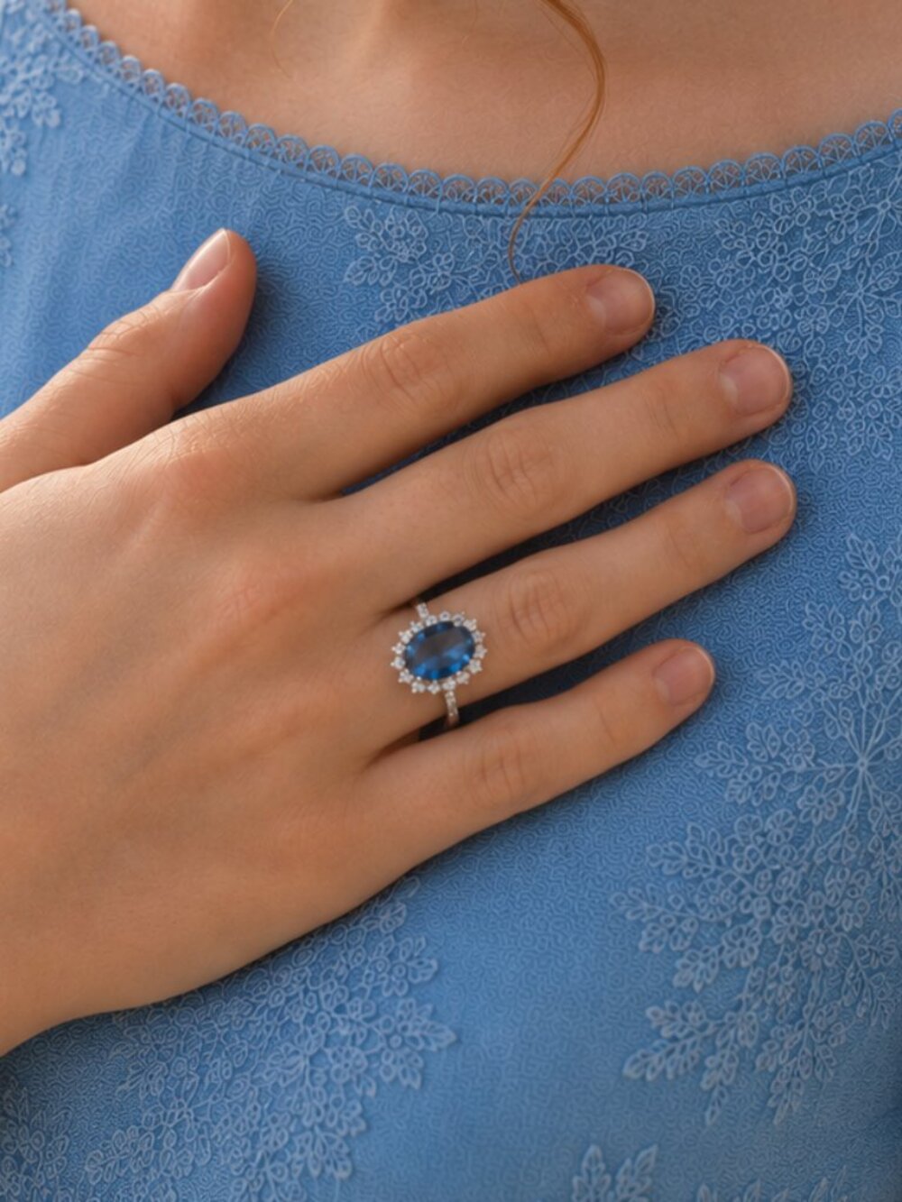 Beautiful Blue Stone Fashion Ring